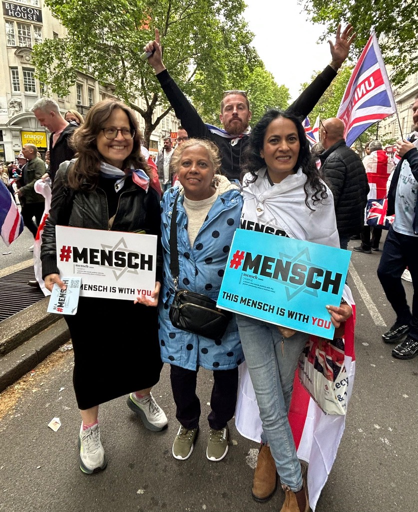 OurFightUk's tweet photo. LONDON'S MARCH OF MENSCHES

To be a mensch — someone with a clear moral compass and backbone to match — in 2026, means to stand publicly and visibly with the Jewish community, at exactly the time when it's most needed.

And on Saturday, at the Unite the Kingdom march and rally in central London, we found plenty of people who were proud to say that they were allies of British Jews — real mensches.

Politicians like Starmer and Lammy, who have fanned the flames of anti-Semitism, have the gall to say that these staunch allies are far right — showing just how out of touch our leaders are.

If you want to find out more about how you can be a mensch — and help to find others — then head to the campaign page on our website (link in the bio).

#antisemitism #mensch #beamensch