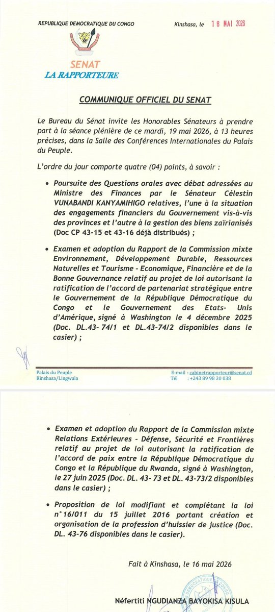Sénat RDC🇨🇩 tweet media