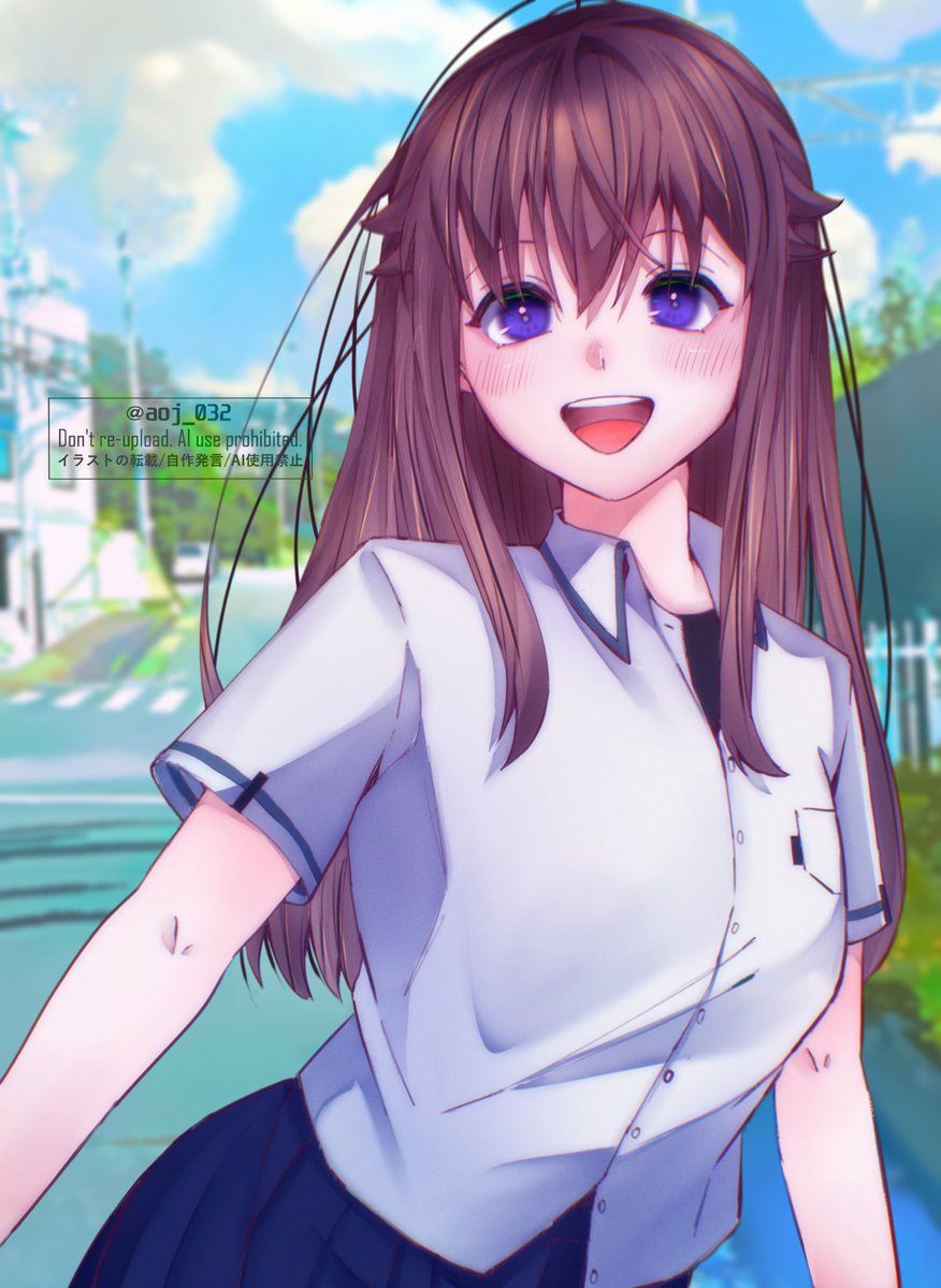 そらArt #イラスト #絵柄が好みっていう人にフォローされたい 通学