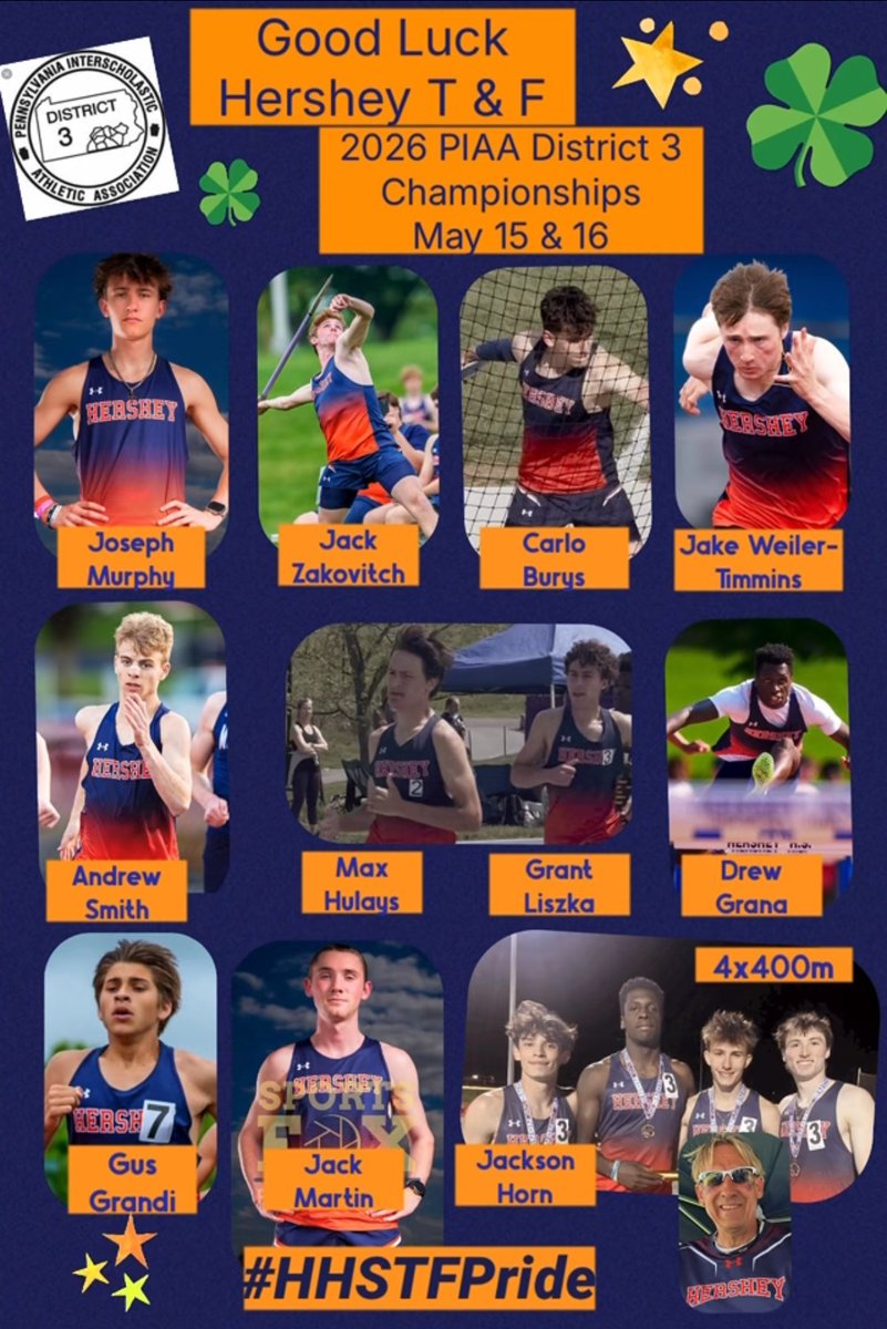 HERSHEYTRACK's tweet photo. After 2 days of the PiAA District 3 T&amp;F Championships - 19 Hershey athletes finished with lots of strong performances including 2 school records and 7 individual medals. Hershey boys were in contention the entire District meet for the team title. 
@DTSDathletics @CentralPARunner https://t.co/DKcKUdVv8V