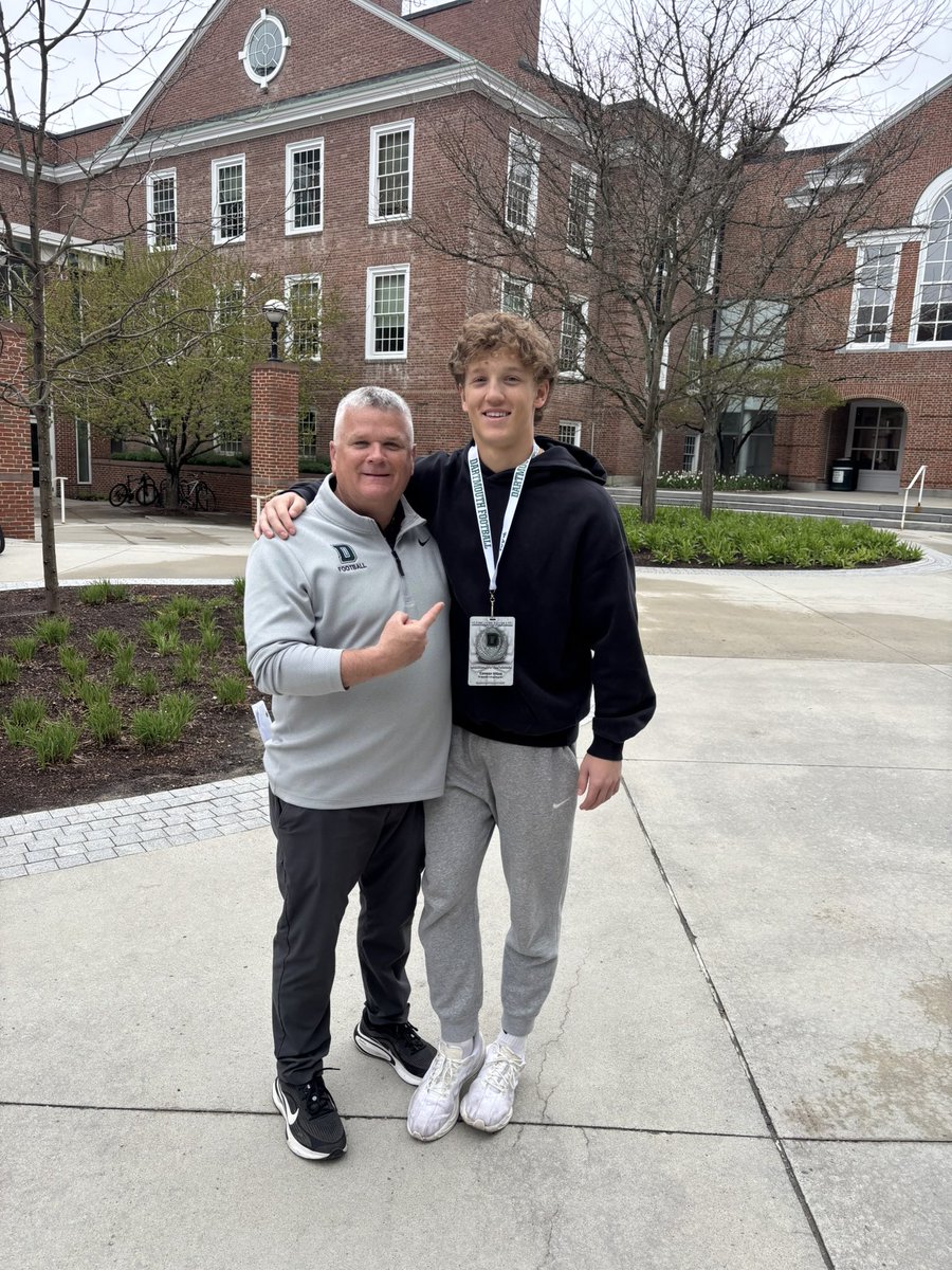 hites_connor's tweet photo. Had a great time on my Official Visit to @DartmouthFTBL. Thank you for having me!
@CoachBracken @CoachBelfiori @Coach_McCorkle @coachirishodea @IgnatiusFB @CoachMmiller15 https://t.co/IPLb2KNUP5