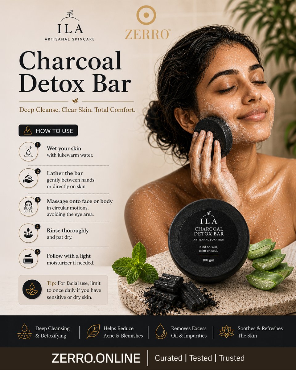 contactzerro's tweet photo. Craving a  fresh start for your skin?✨Our Charcoal Detox Bar is your go-to for  that deep, invigorating cleanse.  We're all about gentle, effective  ingredients for a healthy, balanced glow. Try it and feel your skin  breathe again! #CharcoalDetox #ArtisanalSkincare #DeepCleanse https://t.co/0QAdPTOLVR