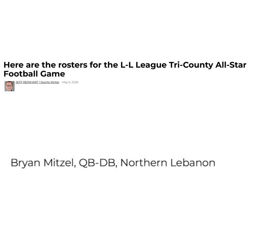 bryanmitzel2's tweet photo. I am absolutely honored and blessed to have been selected to play in the Tri-County All-Star Game! I can’t wait to put the pads on again!

@LebCoSports1 @CallTheHuddle @NLVikingsFB @JeffFalk1 @JeffReinhart77 @MikeDragoSports @nlsdathletics @MDrago59 @SportsByBLinder @717_sports https://t.co/87m31BxBR7
