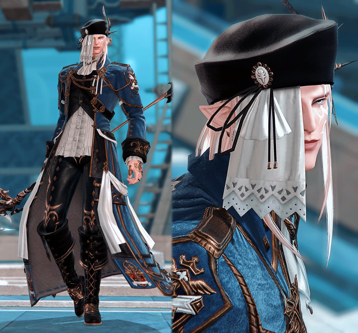 escaffier's tweet photo. #ff14 / #ffxiv / #gposers / #elezenhours / #elezen

New glam for #EorzeaCollection! 💙 https://t.co/NMkwWEcLuw