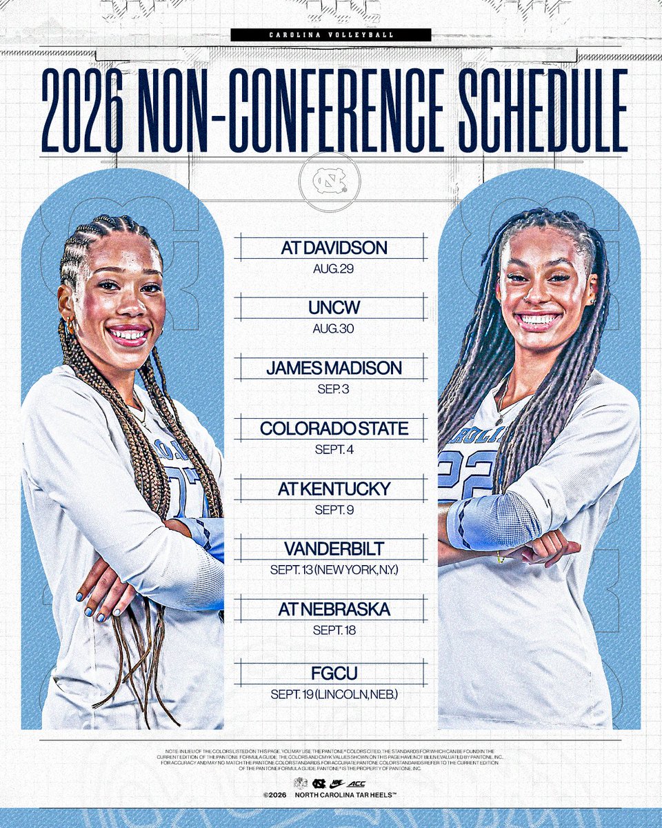 UNCVolleyball's tweet photo. You wanna see our non-con slate? 👀 https://t.co/IKbYOVWmZ5