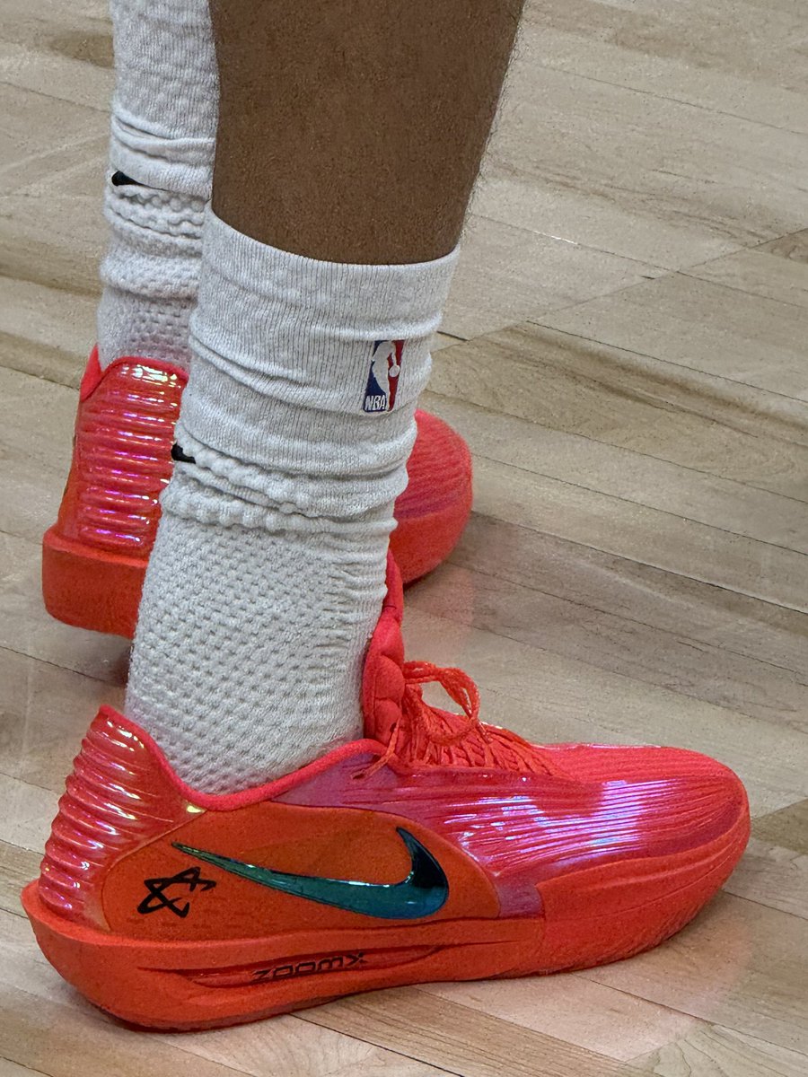 E_Woodyard's tweet photo. #Pistons star Cade Cunningham warms up in a fresh pair of Nike GT Cut 3 Turbo PEs ahead of Game 7 vs. Cleveland. https://t.co/cX6qP3Em3k