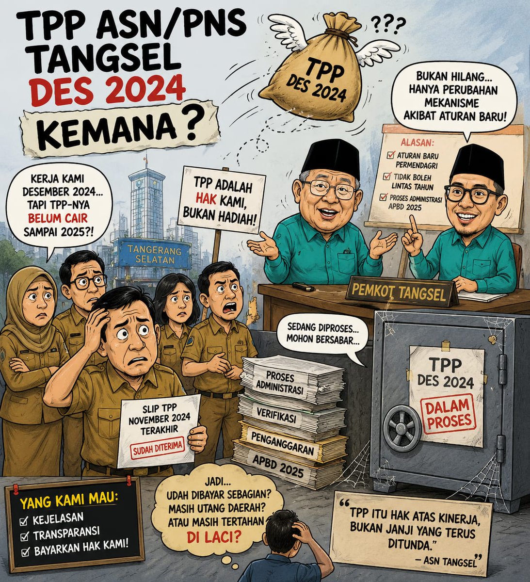 afdalu73's tweet photo. Pemerintah Pusat/Depdagri/Menkeu/MenPan, Polri &amp; Kejagung, khususnya Propinsi Banten JANGAN TUTUP MATA &amp; TELINGA....itu masih ada HAK PNS sebelum Pensiun...yg HARUS DI BAYARKAN oleh Pemkot Tangsel pada Bulan Desember 2024... https://t.co/Dmauawtns6