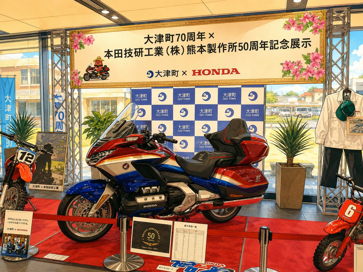 大津町役場では、本日5月18日(月)から7月17日(金)まで、「バイクの 大津町役場では、本日5月18日(月)から7月17日(金)まで、「バイクの
