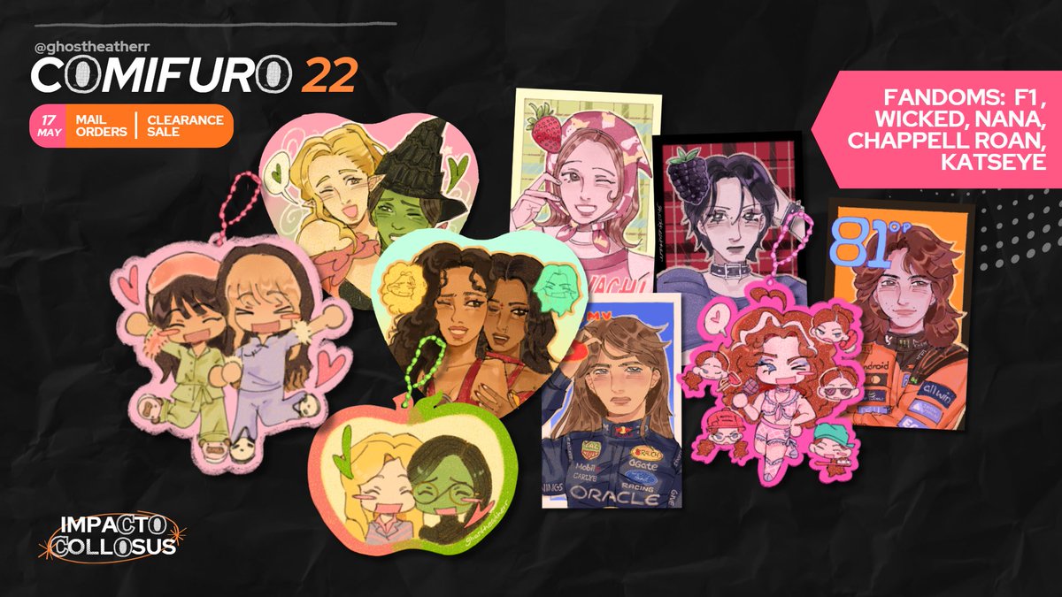 ghostheatherr's tweet photo. #cf22 aftersale catalogue !!!

fandoms: f1, nana, wicked, katseye, chappell roan

details: mail orders only + please dm me if you're interested in any of the products, no form fill in available https://t.co/PUe47vSSNM