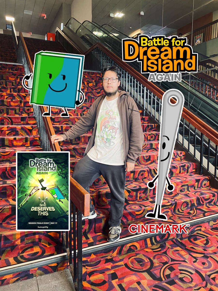 TangerineGD's tweet photo. ABSOLUTE CINEMA!!! Enjoyed the vibes!
What an amazing BFDIA finale episode!
#jacknjellify #Cinemark #BFDI #BFDIA https://t.co/C5rcTrTBo6