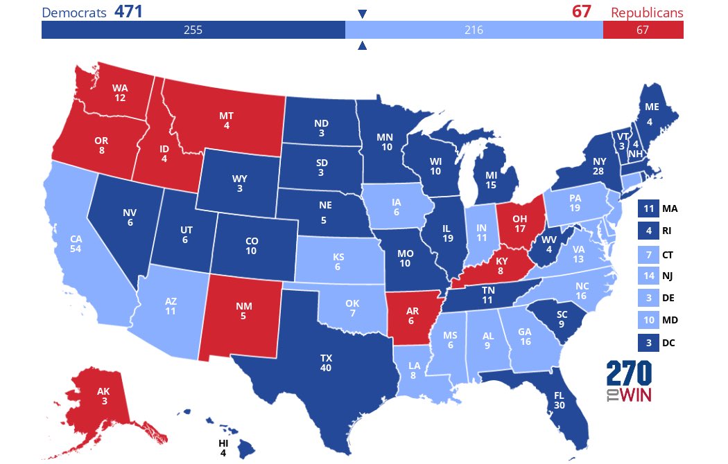 CryptoVentSesh's tweet photo. Dark Blue: I have slept in a bed within the state’s borders.
Light Blue: I have been in the state but not for long (day trip to CT, riding the bus from KCMO to KCK, airport connection in CA, passing thru OK panhandle/South in a bus).
Red: I have never been in the state at all. https://t.co/p1HTUcpmFw