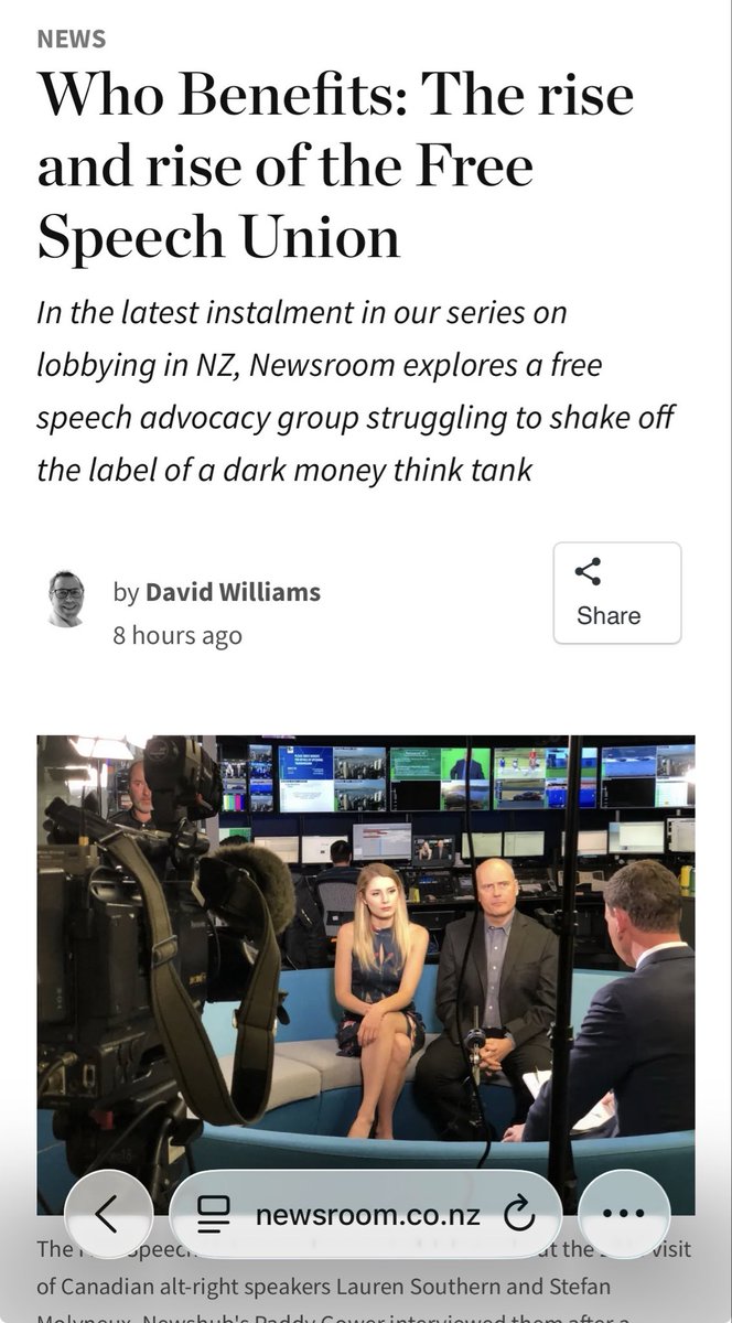 HuiaSue's tweet photo. @farmgeek @Ugh4321 University of Auckland academics Sereana Naepi & Peter Davis: A free speech “crisis” at universities has been manufactured & amplified by like-minded groups, eg NZ Initiative #NZI =another #AtlasNetwork org like #TPU #FSU #HobsonsPledge & #CampaignCo
https://t.co/ZJQ2U9iYna https://t.co/meARwhZheC