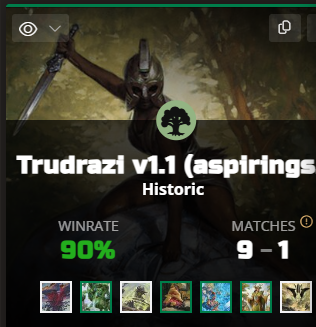 MTGJankTank's tweet photo. Ported @Aspiringspike's Eldrazi Trudge List to Historic and proceeded to go 6-0 undefeated in Bo3 Ranked.

We beat the following on stream:
Mono-R
Auras
UW High Noon
Angels
GB Woodlands
Grixis Frog

Deck is actually insane (even without temple)
@fireshoes 
https://t.co/5ToIOqeTgE https://t.co/OItmEPBRZW