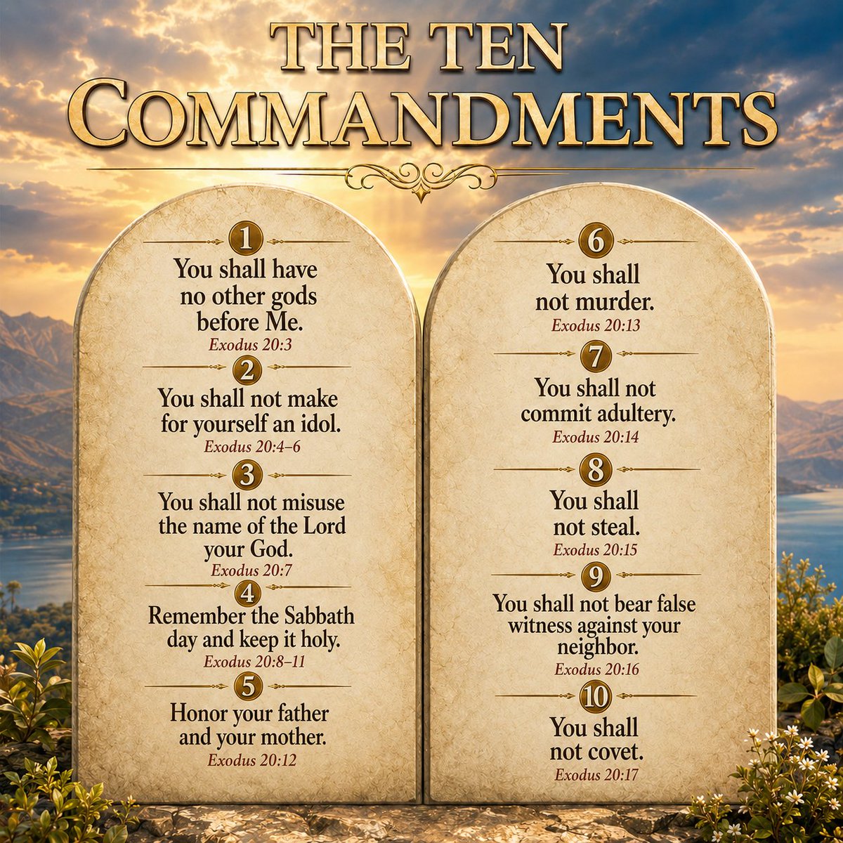 tarapos's tweet photo. The Ten Commandments reveal God's holiness and show humanity His standard of righteousness, a standard no person has perfectly fulfilled except Jesus Christ, who "has been tempted in all things as we are, yet without sin" (Hebrews 4:15). They teach right from wrong, expose sin, and remind us that God's ways are perfect and pure. Scripture teaches that no one becomes justified by successfully keeping the law, because "by the works of the Law no flesh will be justified in His sight" (Romans 3:20). The law acts like a mirror, revealing our need for a Savior rather than becoming the means of salvation itself. Through Jesus Christ, grace entered where human effort falls short, for "all have sinned and fall short of the glory of God" (Romans 3:23). "For the Law was given through Moses; grace and truth were realized through Jesus Christ" (John 1:17). Salvation is not earned through human effort, for "by grace you have been saved through faith" (Ephesians 2:8–9). Yet grace is not permission to live contrary to God's Word. While believers are not under the law as a means of justification (Romans 6:14), we are still called to follow Biblical teachings through obedience and love for God, avoiding sins such as stealing, murder, adultery, lying, and coveting, because Jesus said, "If you love Me, you will keep My commandments" (John 14:15).