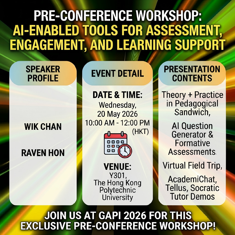 KEEP_HK's tweet photo. The KEEP &amp; CLEAR teams from CUHK are heading to The POLYU (May 20-22) for the Int'l Conference on GenAI &amp; Pedagogical Innovations.🇭🇰

We’re excited to showcase how we're using #GenAI to re-frame learning, featuring a deep dive into AcademiChat, uReply, and Tellus. 🧠🎙️
#GaPI2026 https://t.co/8BQIMq9zdn