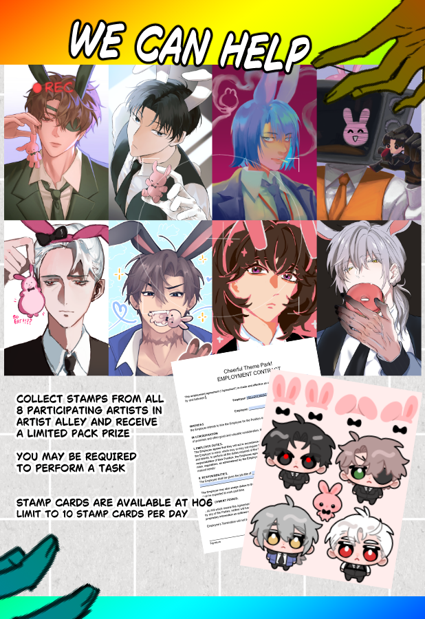 Shounen_W's tweet photo. Information:
https://t.co/lprB7PdHb7 

No purchase required, you just need to perform a task or follow the the artists.  

THIS IS A FREE RALLY!

See you there!🐰
  #AN26 #animenorth2026 #gdcg #gsgw https://t.co/4PI1oLvNGh