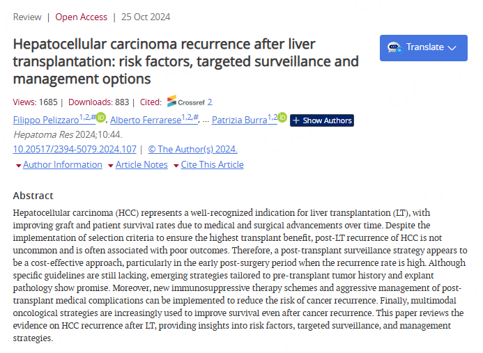 Hepatoma Research tweet media