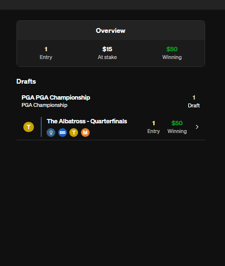 CoverTheNar's tweet photo. Just realized my solo PGA Best Ball entry is looking really nice https://t.co/Xyog6TvN7r