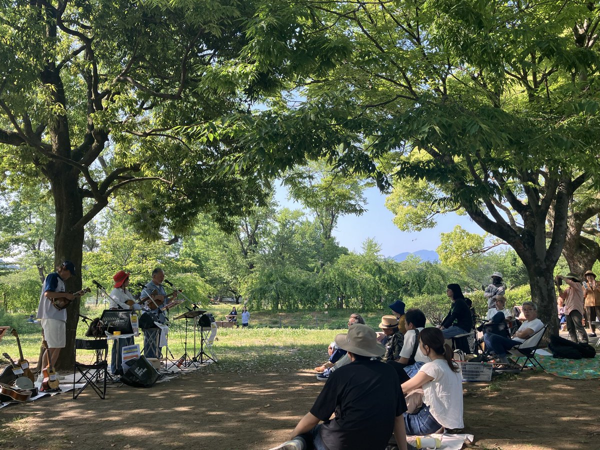 hello_maco's tweet photo. 2026.5.17 駿府城公園
『ウクレレランデヴー』
とっても気持ちの良いステージ🌿
沢山のウクレレ仲間と会えました。
どんどん増える静岡のウクレレ人口に
びっくり。楽しい時間をありがとうございました😌 https://t.co/axeygmXNNu