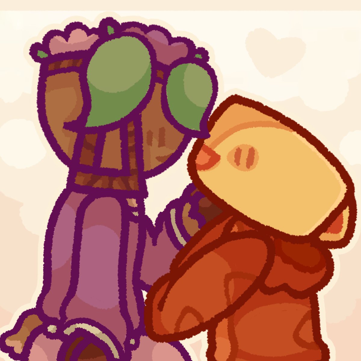 easterblooming's tweet photo. '   sometimes when i visit shelly, she rambles on to me about her interests..
'  i listen to every single bit of it.

//i wanted an excuse to draw shellbasket ok leave me alone
—
#dwrp #dandysworldrp #dwart #dandysworldart #dwtwt #dw #dandysworld #bassie #shelly #shellbasket https://t.co/Qujo1EWOKg