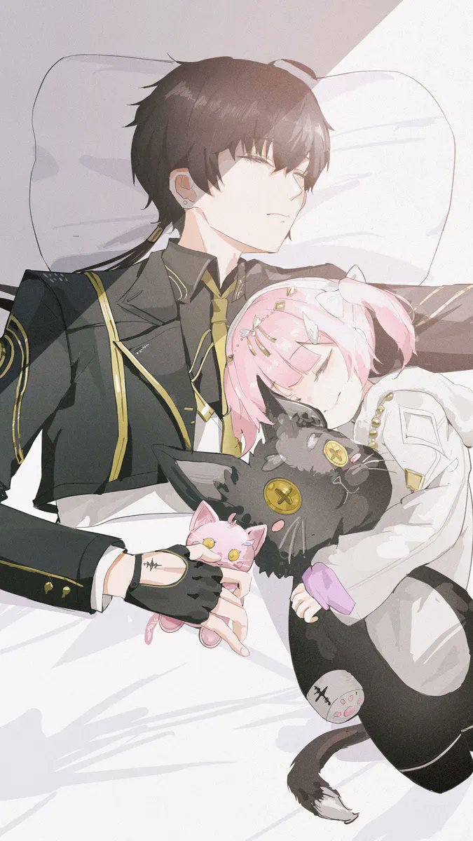aemechan_nyan's tweet photo. Cuddling up with my plushies for a cozy night! sweet dreams Oomfies!!! 🩷 🎀 https://t.co/Lyg3TaSLnv