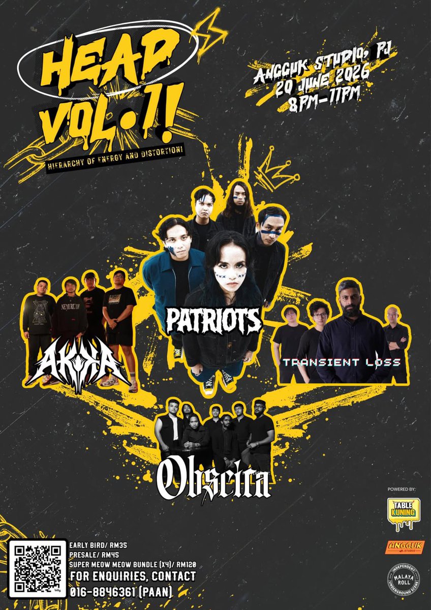 kamiakta's tweet photo. SHOW AKTA 2026

23/5/2026 - I Behave Therefore What? - Behave Ampang 

13/6/2026 - Calling Home - Behave Ampang

20/6/2026 - Head Vol 1 - Angguk Studio

27/6/2026 - TBA

11/7/2026 - TBA

See you guys there! https://t.co/R1SfGrY0FK