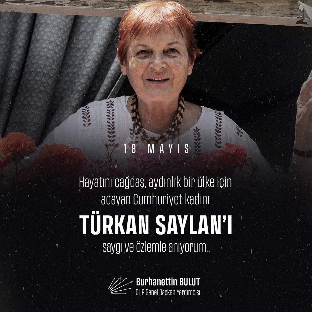 eczburhan's tweet photo. Bilime, insanlığa, kız çocuklarının eğitimine adanmış onurlu bir ömür…

Zorluklara rağmen yılmadan yürüttüğü mücadeleyle binlerce kardelene, sayısız hastaya umut olan Cumhuriyet kadını Türkan Saylan’ı saygıyla, özlemle ve minnetle anıyorum.

Onun açtığı yolda, eşitlik ve aydınlık yarınlar için yürümeye devam edeceğiz.

#TürkanSaylan