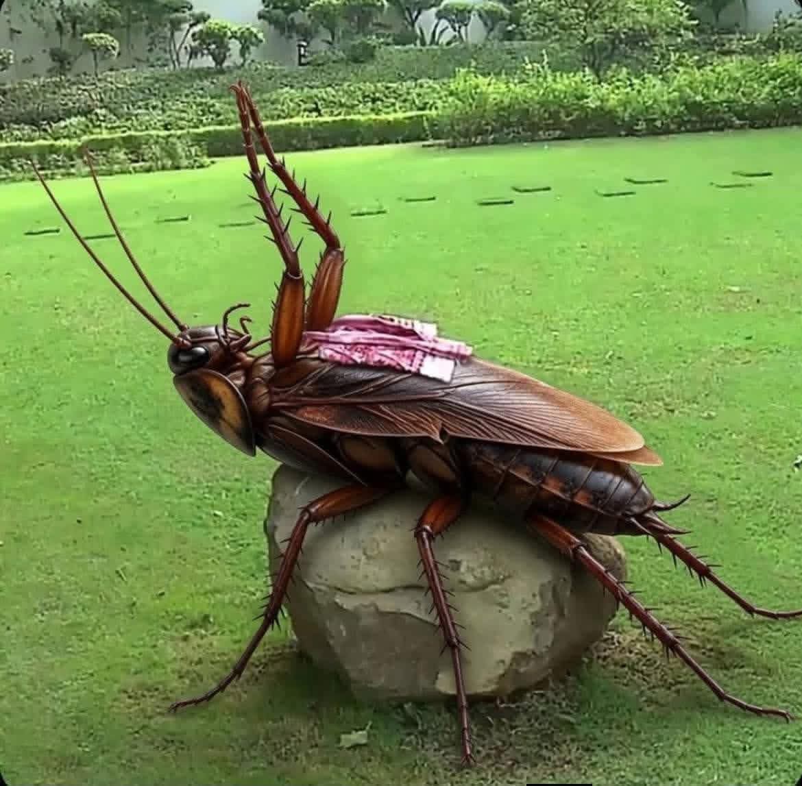 ShrutiDhore's tweet photo. This is the same Cockroach which ate up the entire country, now it needs a black hit, not a Red one. https://t.co/SdmXxBg8KB
