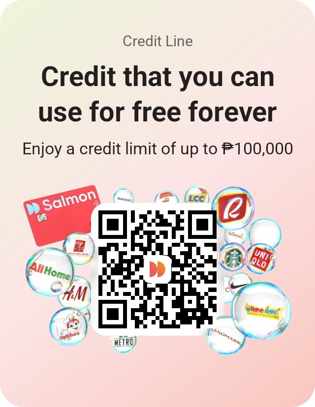 Vhall1328's tweet photo. Hi, I have a Salmon Credit Line and they gave me a referral link for friends.

You can get a virtual and physical card with a credit limit up to ₱100,000. Use your limit for up to 2 months with 0% interest.

Apply today via my link and get a ₱100 reward: https://t.co/utLChdM6Nt https://t.co/iZt2b7ZbIv