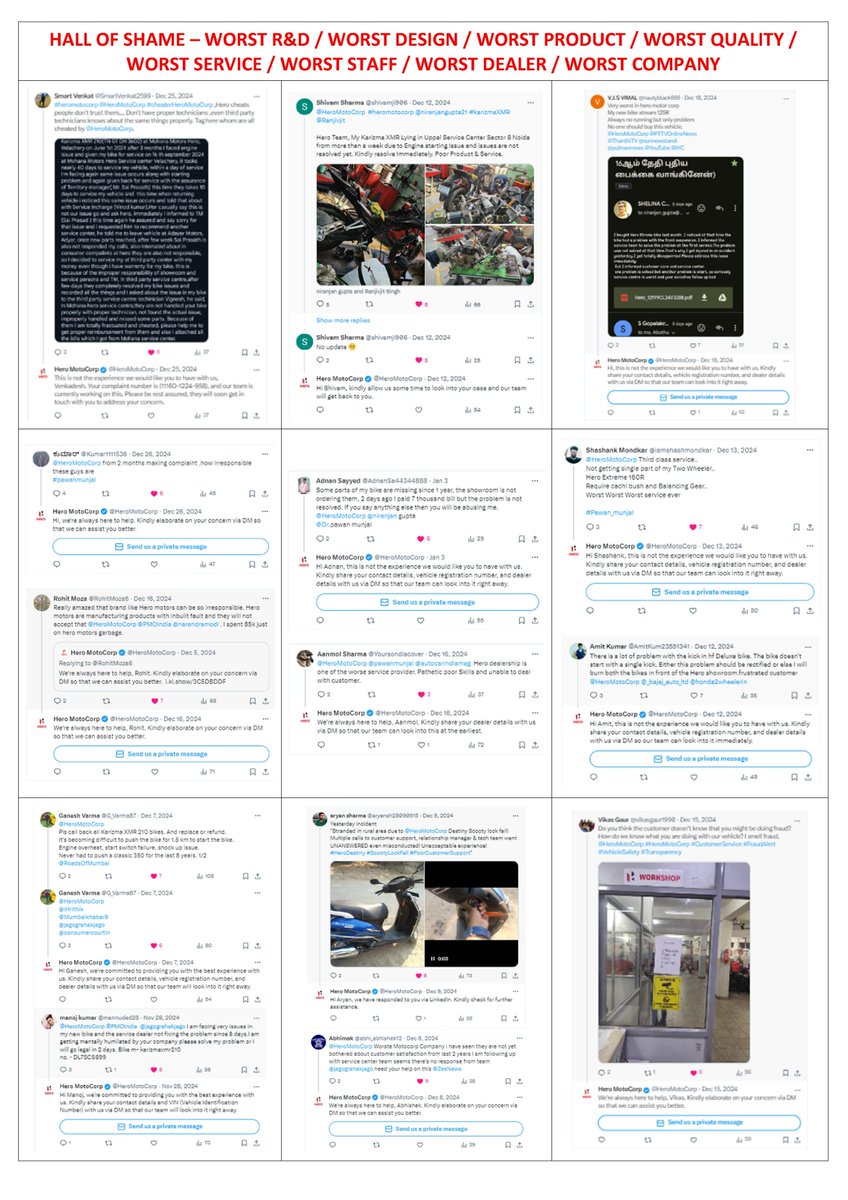 parudhan's tweet photo. @Gourav0705 @HeroMotoCorp When a company and its owner (PKM) does cheating &amp; fraud with Customer, Employees &amp; Stakeholders, then sooner or later their downfall is evident.
Hero Moto will pay the price for its wrong doings!
Hero MotoCorp=Cheating, Fraud &amp; Forgery with Customers, Employees &amp; Everyone! https://t.co/zA3mJQNiYg
