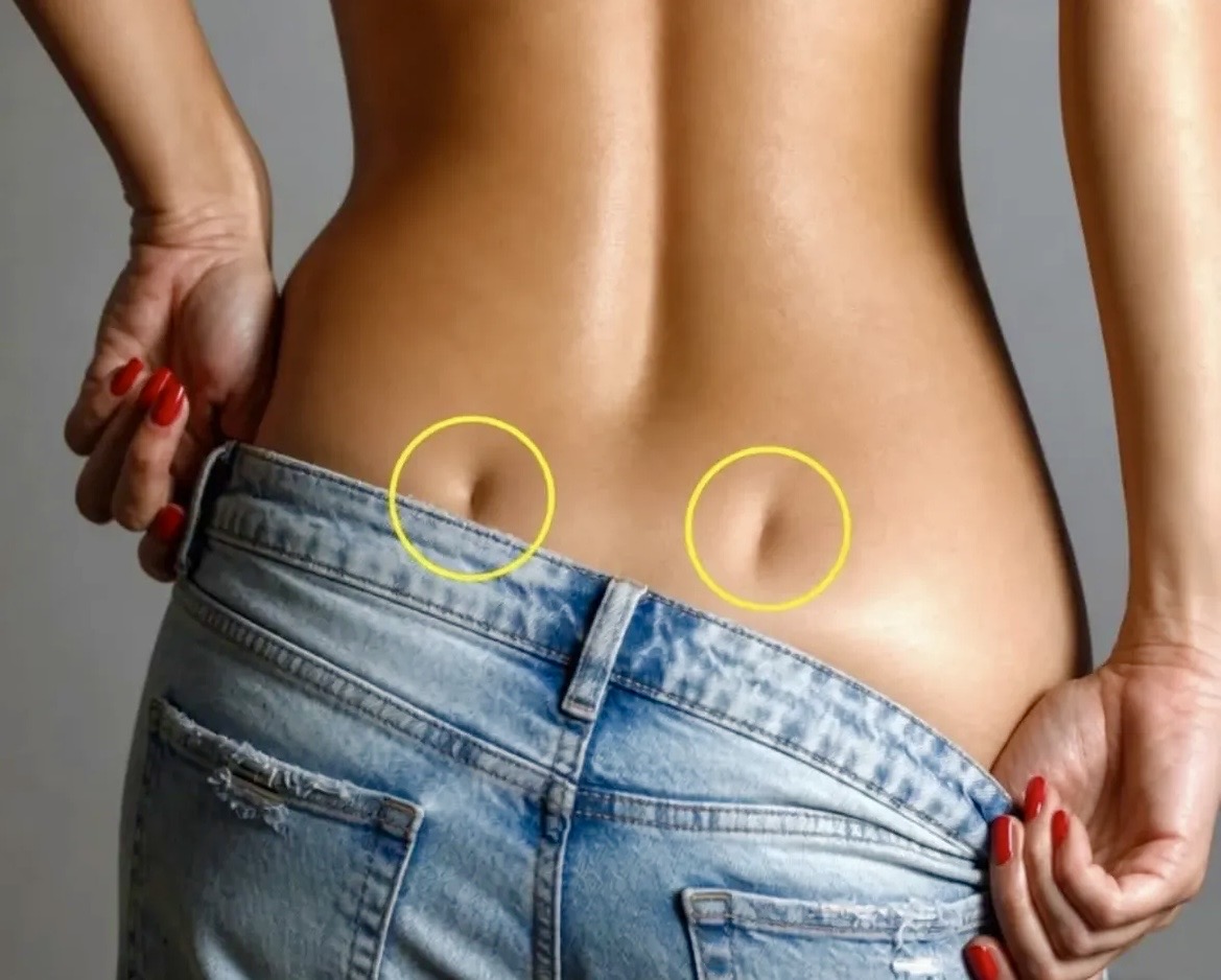 Wondering about the two indentations on the lower back? These are called  Venus Holes/Dimples or Sacral Dimples. Often a sign of a healthy body. What  do you call them? Do you find