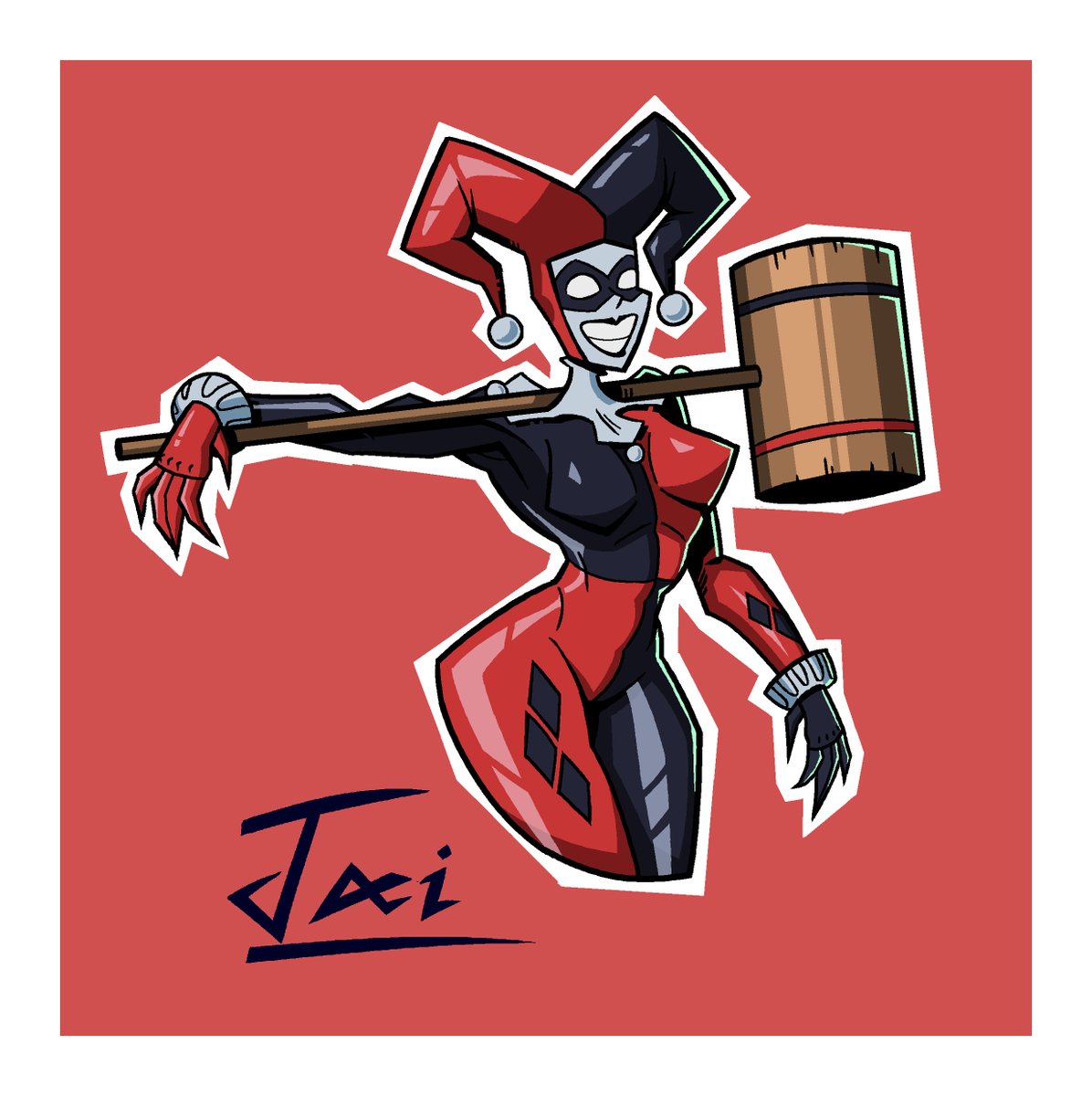 JaiKnightBoi's tweet photo. Harley Quinn cause I'm bored and trying to get my head back to art stuffs. https://t.co/y22oXbbFwx