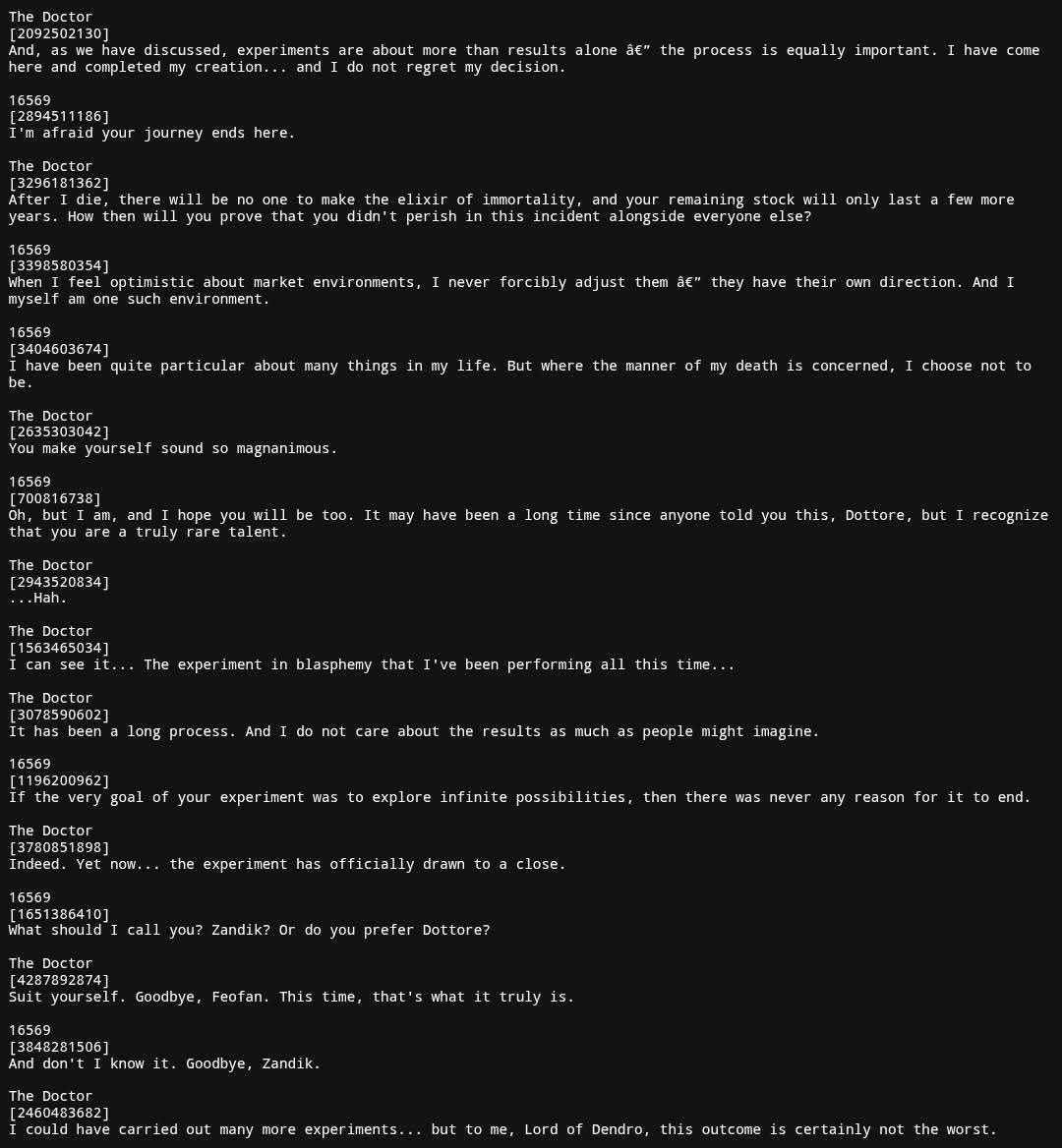 pierroswife's tweet photo. 6.6 preload spoilers
.
.
.
.
.
.
my heart just churned. pantalone is named feofan, pantalone is 16569

and dottore and pantalone just had the gayest goodbye in genshin impact. 

and dottore went the way he wanted. https://t.co/Qi0UtiJc5j