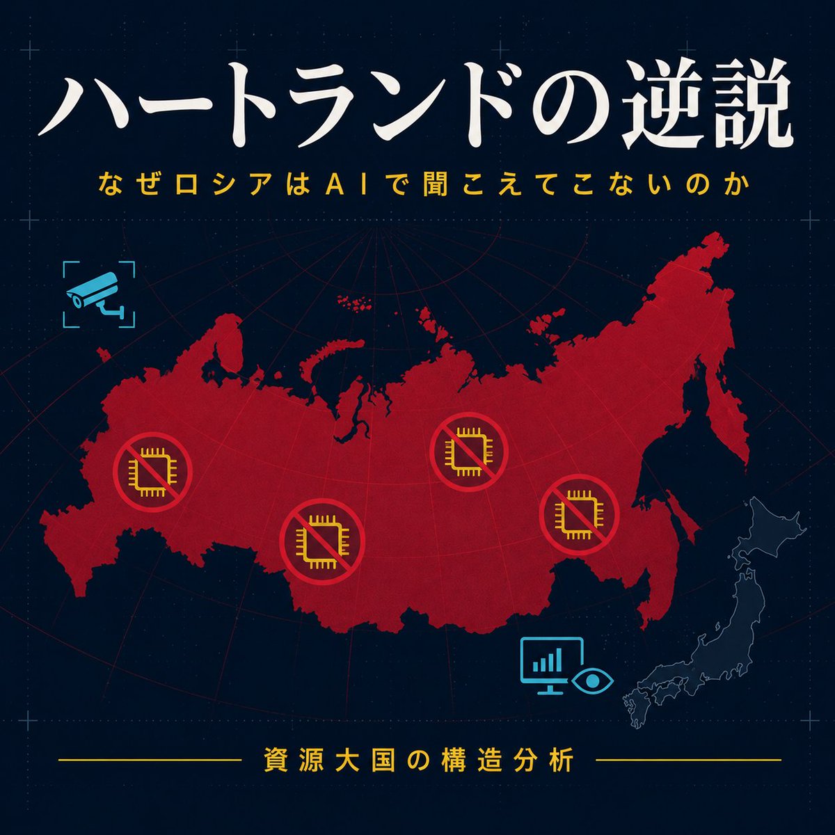 RHU_AIstudio's tweet photo. ロシアのAI、最近聞きましたか?

ハートランドと呼ばれる地政学的大国、世界最大の国土、豊富なエネルギー、優秀な数学者…条件だけ見るとAI時代の覇者になっていてもおかしくない。

でも現実は違う。制裁・頭脳流出・中国との決定的な差——ロシアのAI沈没の構造を調べてみた。 https://t.co/rxrfUeLQqs