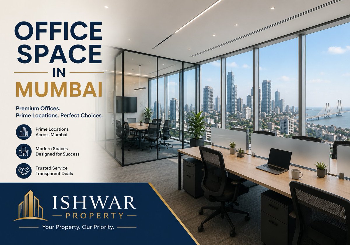 ishwarprop's tweet photo. Office Space in Mumbai
https://t.co/VXXq4VJle2
Looking for premium Commercial Property, Office Space, and Furnished Office for Rent &amp; Sale in Mumbai? https://t.co/uEwemRTbdF