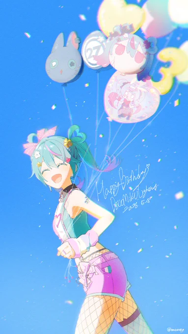 デコミクライトネス(3歳)おめでと!でと!!! #DecoMikuArt