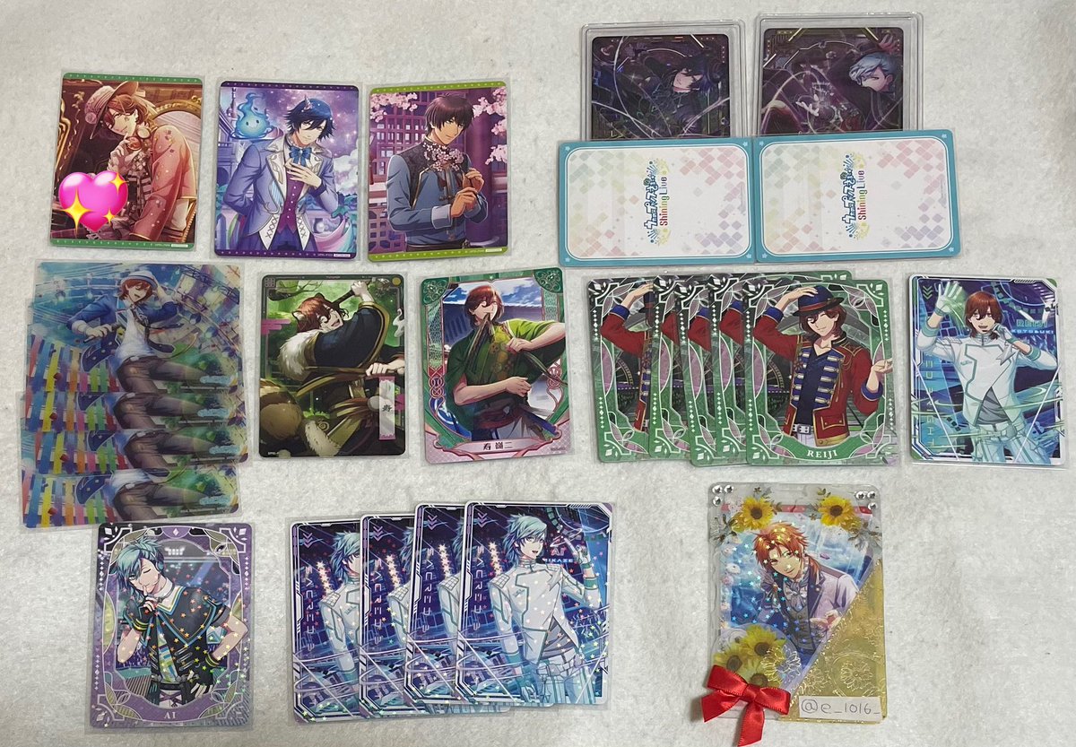 e_1016_'s tweet photo. 【交換】 うたプリ ビジュコレ Vol.5 BOX アニメイト 特典 UR SR R N Vol.4 Vol.3 

譲
真斗 那月 トキヤ レン 翔 セシル 嶺二 藍 
UR：トキヤ 藍

求 
音也 (ツリー)

郵送/池袋手渡し
無限回収or最優先を含む交換優先
纏めての方優先

SEC.URの場合複数提供可能↓ https://t.co/5t3MsUIeUx