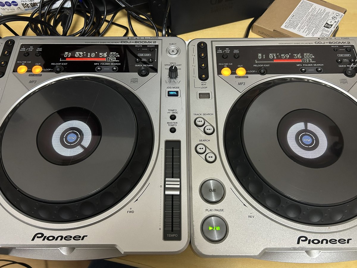 CDJ-800mk2 ×2台　動作確認済 CDJ-800mk2が2台になりました