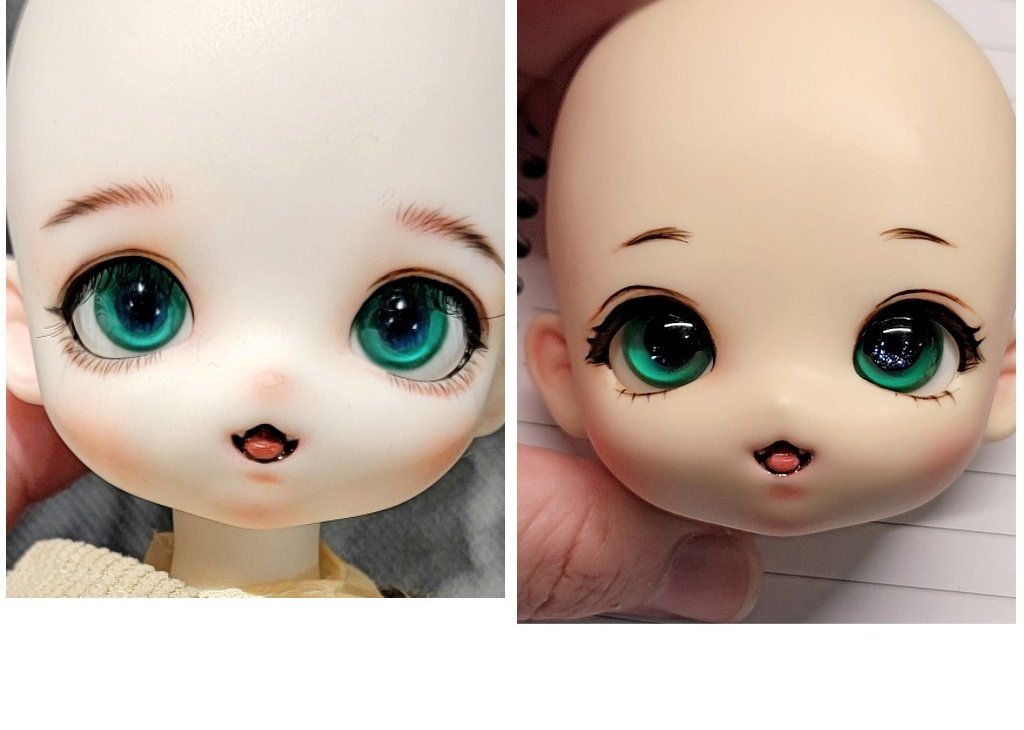 リアル系とアニメ系、2つのメイクのpuppyちゃん。 同じ画面に違う次元