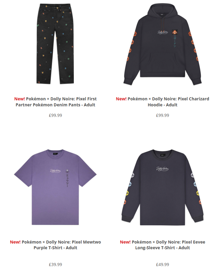 PKMN_Style's tweet photo. Pokémon Center UK: New Dolly Noire x Pokémon Pixel apparel. 

#Pokemon #PKMNStyle #PKMN #Fashion #PokemonClothes #PokemonCenter #PokemonStyle https://t.co/7LXTUXnArh
