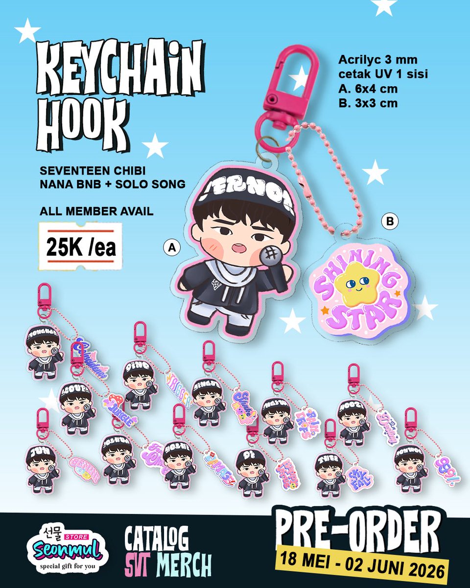 seonmul_stuff's tweet photo. ⋆. 𐙚˚࿔ SEVENTEEN FANMERCH CATALOG 𝜗𝜚˚⋆
✦ by *SEONMUL STORE* Surabaya ✦
collaboration with Mendadak Event
[ re-share &amp; likes are very appreciated! ]

come check catalog below👇🏻
https://t.co/j6Shyf2hVe

➜ OPEN PRE-ORDER
🔒 18 MEI 2026 - 02 JUNI 2026 🔒 https://t.co/F0ZQ5bFSTY