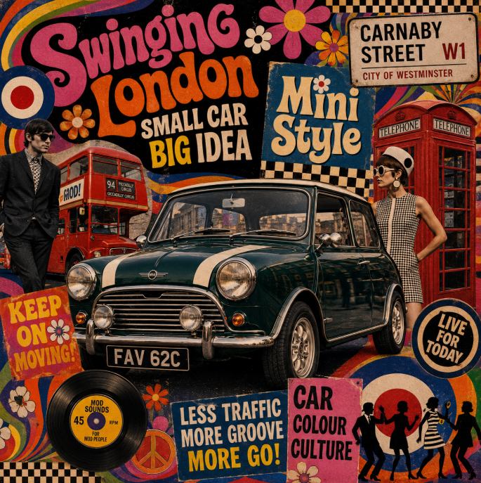 rv_podcast's tweet photo. This time on Rainbow Valley, we climb into one of the most famous little cars ever built and tell the story of how the Mini became so much more than four wheels and a cheeky grin.  

https://t.co/N7o6C7trPV

Born not from glamour, but from crisis, the Mini arrived in the shadow of Suez, petrol rationing and a Britain trying to work out what sort of country it wanted to be after empire. What began as an urgent answer to fuel shortages soon became a triumph of imagination, as Alec Issigonis and his team at BMC took the rulebook of car design, gave it a firm shake, and produced something tiny, clever and utterly revolutionary.

But the Mini’s real magic came when the 1960s caught up with it. Suddenly, this practical little economy car looked perfectly at home in a world of pop music, fashion, photography and youthful reinvention. It belonged outside ordinary homes, fashionable London flats, royal residences and Beatles garages alike. Then, as if that were not enough, it became a motorsport giant-killer, conquering Monte Carlo and proving that brains, balance and British cheek could still beat brute force.  

From Longbridge workshops to Carnaby Street cool, from Paddy Hopkirk’s rally triumph to those immortal red, white and blue Minis in The Italian Job, this is the story of a car that somehow managed to be practical, stylish, rebellious and deeply lovable all at once. 

Join Rainbow Valley for the birth of the Mini: the tiny machine that helped define the decade that shook the world.