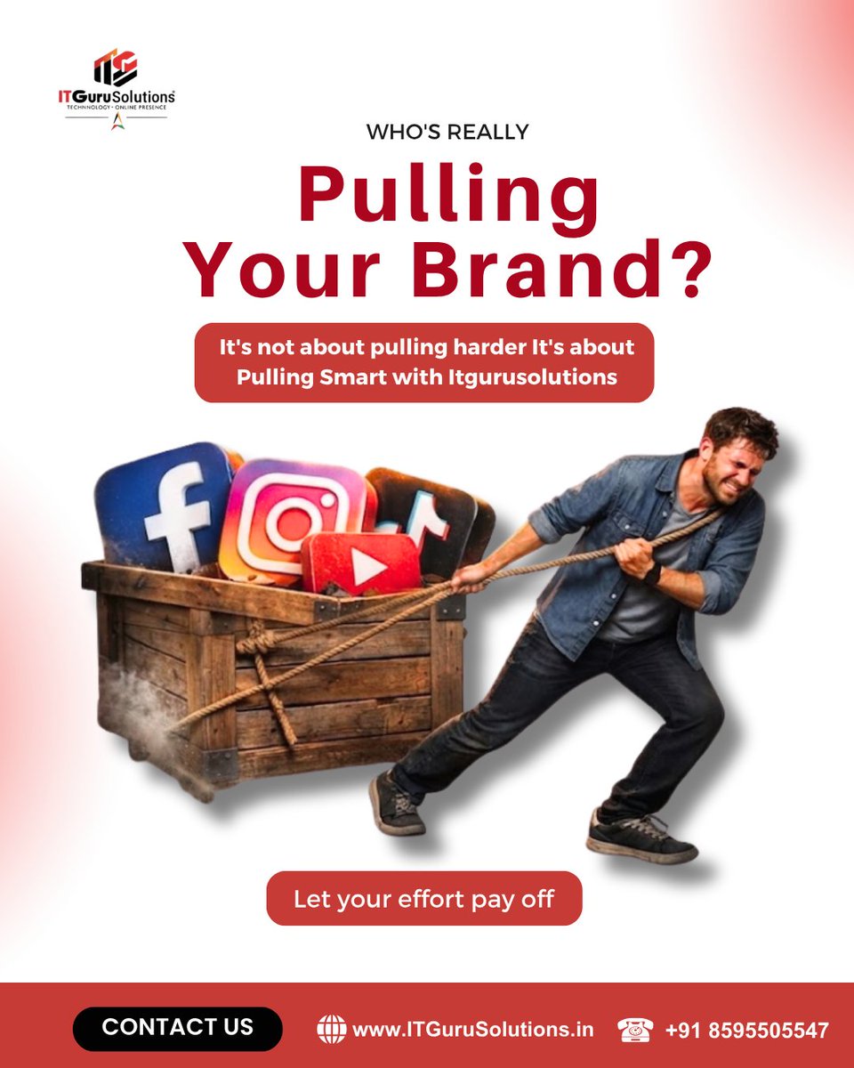 ITGuruSolution's tweet photo. Stop pulling harder. Start pulling smarter. 🚀
Smart marketing strategies = stronger brand growth + better engagement + real results.
Let your effort pay off with ITGuruSolutions. 💡

#DigitalMarketing #BrandGrowth #SocialMediaMarketing #ITGuruSolutions #MarketingStrategy https://t.co/Z0sayllk1h