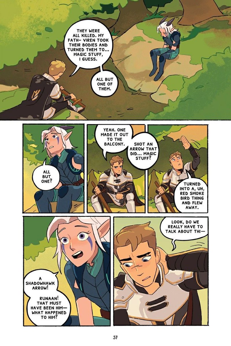 RaysSpellbook's tweet photo. Allow me to nerd out on how beautiful the color scheme was for the Soren and Rayla bonding moments in TTM https://t.co/OeB5v0Vp1t