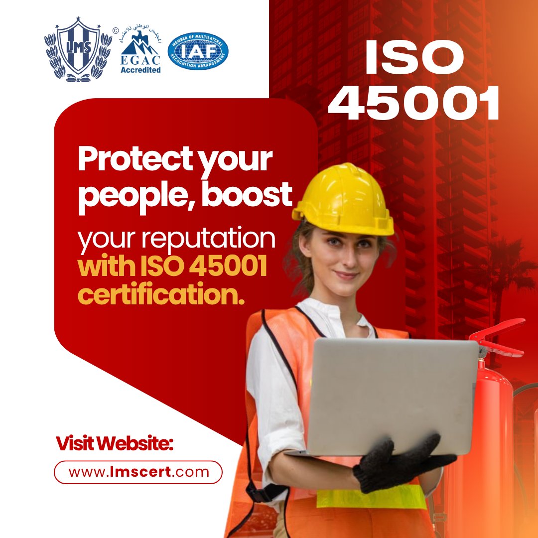LMSCERTIFICATI2's tweet photo. Every accident prevented is a life protected.
Choose ISO 45001 and make safety your success story.
#ISO45001 #SafetyGoals #HealthAndSafety #ISOStandards #SafeWorkplace https://t.co/koC8DA3Nak