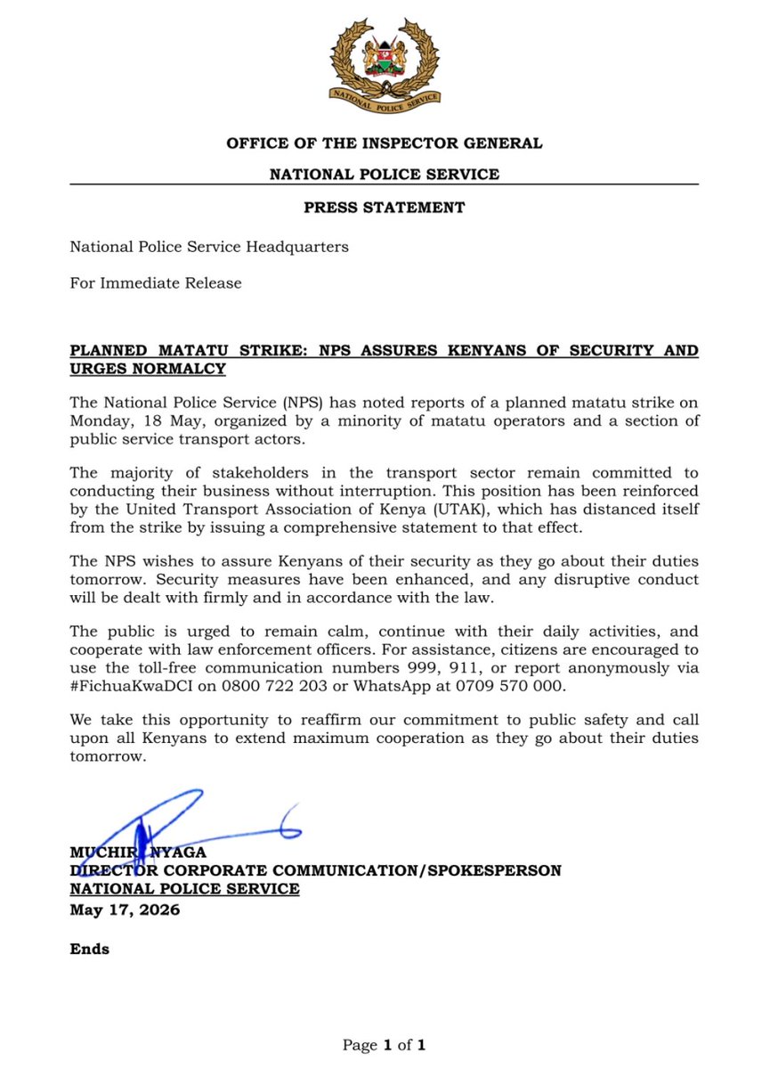 Cops Kenya tweet media