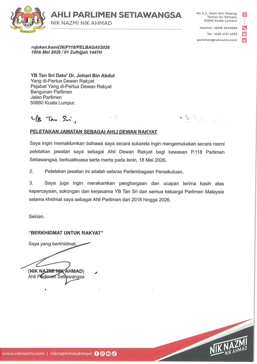 🇲🇾 Nik Nazmi tweet media