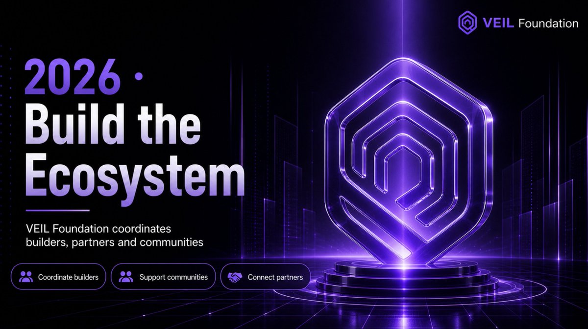 VEILFoundation's tweet photo. VEIL Foundation coordinates the ecosystem around builders, developers, partners and communities.

Its role is to make participation easier to understand, product context easier to follow, and collaboration easier to continue across the VEIL Web3 ecosystem.

#VEIL #Web3 #Builders https://t.co/B7l0y3aEWR