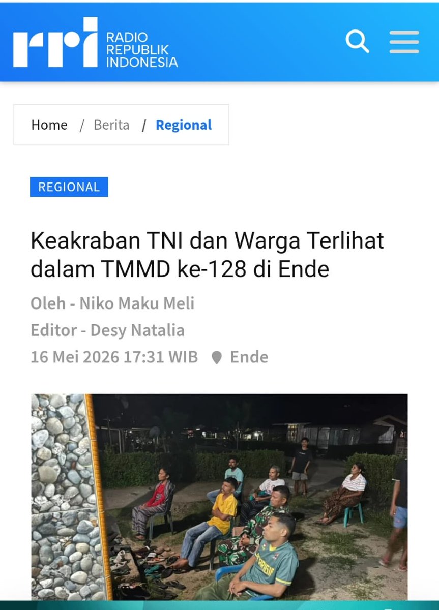 AlimaKanada's tweet photo. Tiap warga negara merasakan peran negara yang melindungi, memenuhi kebutuhan, dan membawa kesejahteraan. Inilah yang disebut Hadir Kondisi Apapun.

TNI Siap Bekerja https://t.co/O8I0T9w5Q7