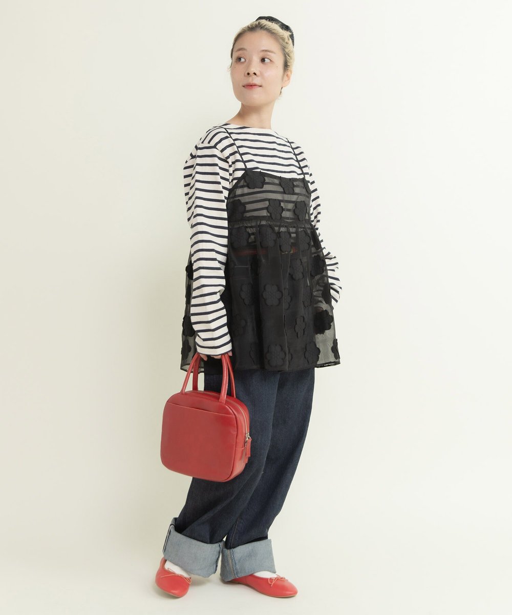 Dot and Stripes CHILD WOMAN🌸 シアーフラワーカットジャカード